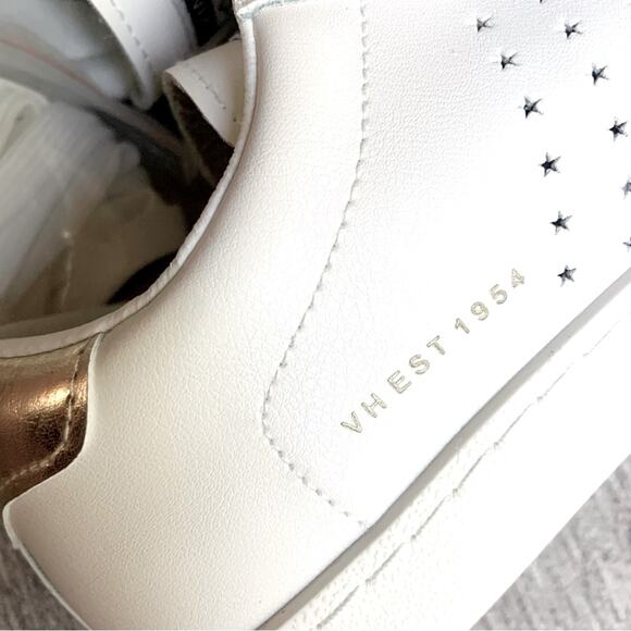 Vintage Havana Jess Sneakers Gold White Star Shoes Size 8 NEW Retail $125 - Picture 13 of 16